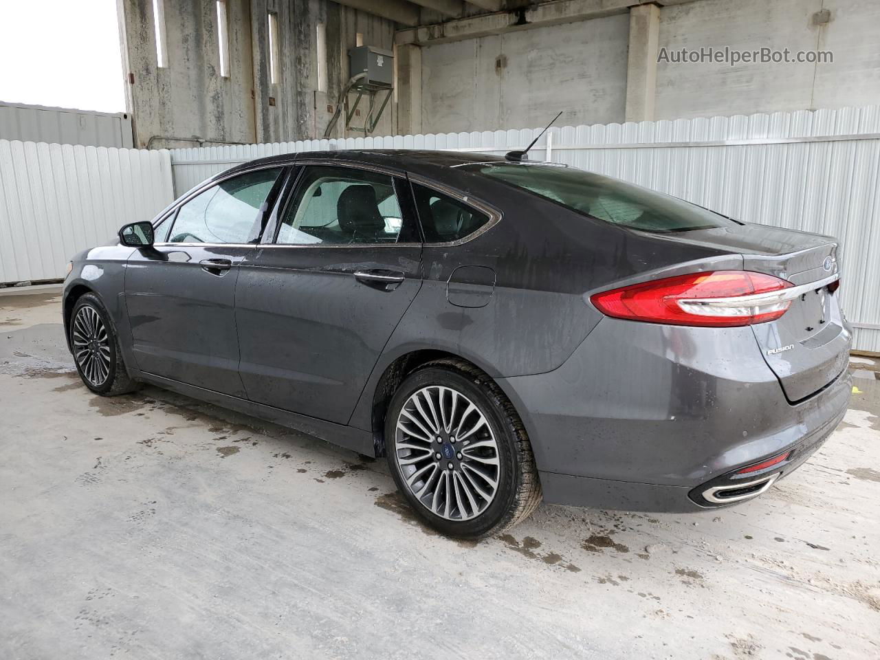 2018 Ford Fusion Se Gray vin: 3FA6P0H9XJR188719