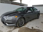 2018 Ford Fusion Se Gray vin: 3FA6P0H9XJR188719