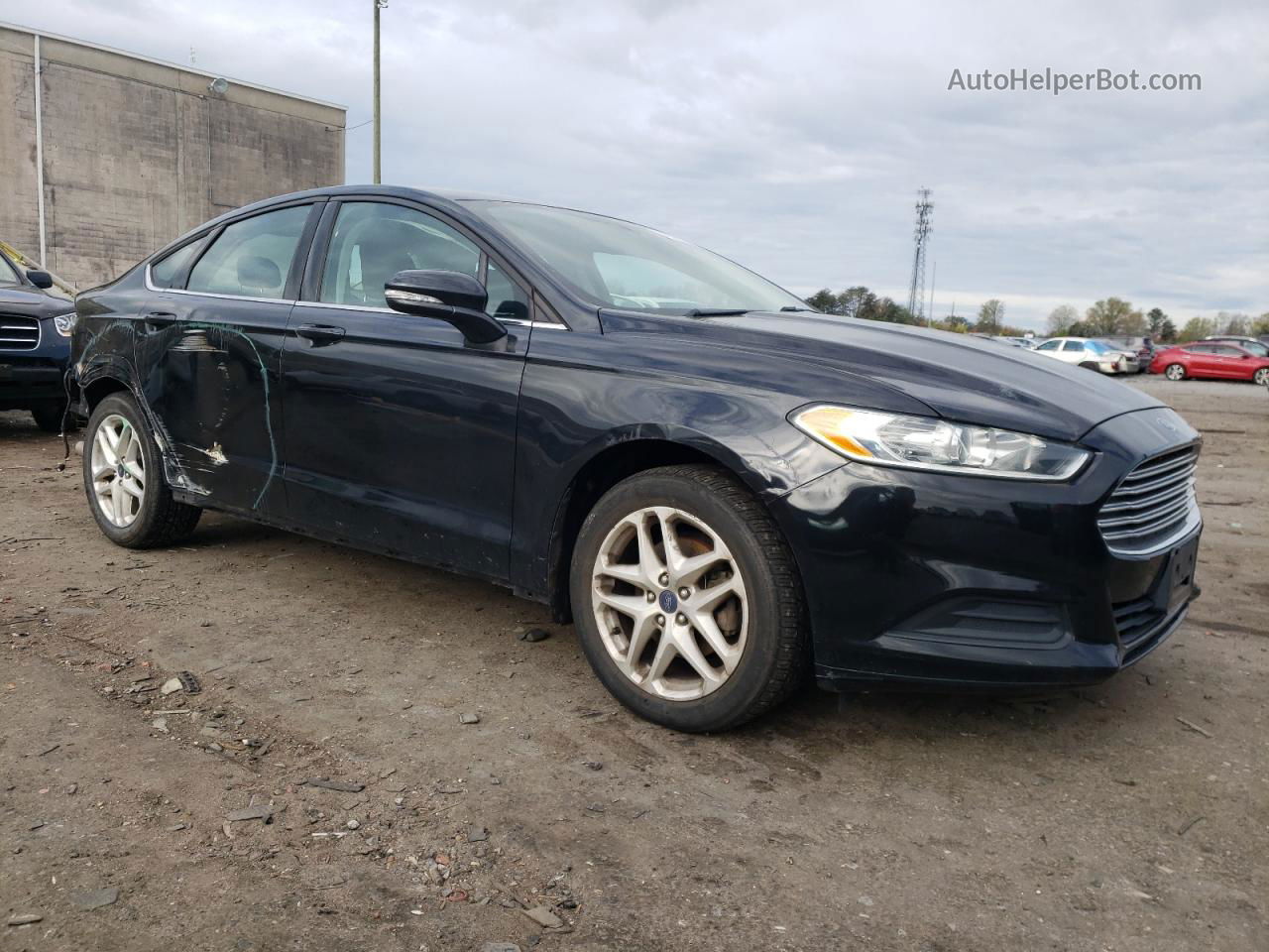 2014 Ford Fusion Se Черный vin: 3FA6P0HD0ER118978