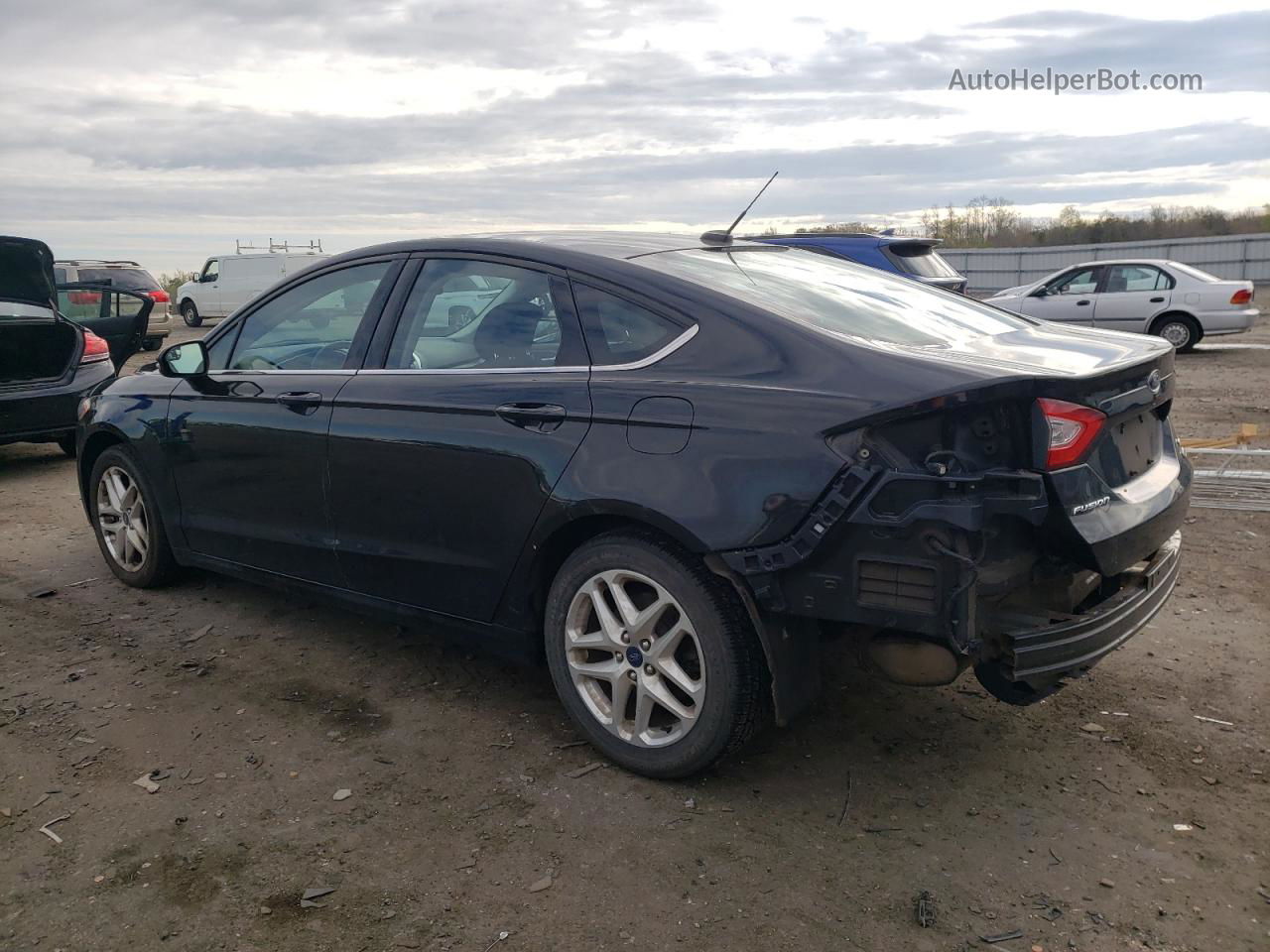 2014 Ford Fusion Se Black vin: 3FA6P0HD0ER118978