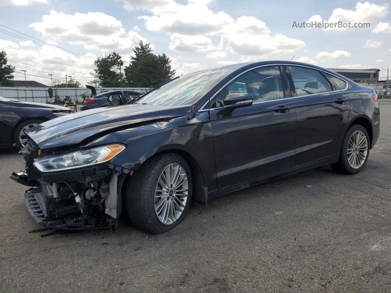 2014 Ford Fusion Se Черный vin: 3FA6P0HD0ER191834