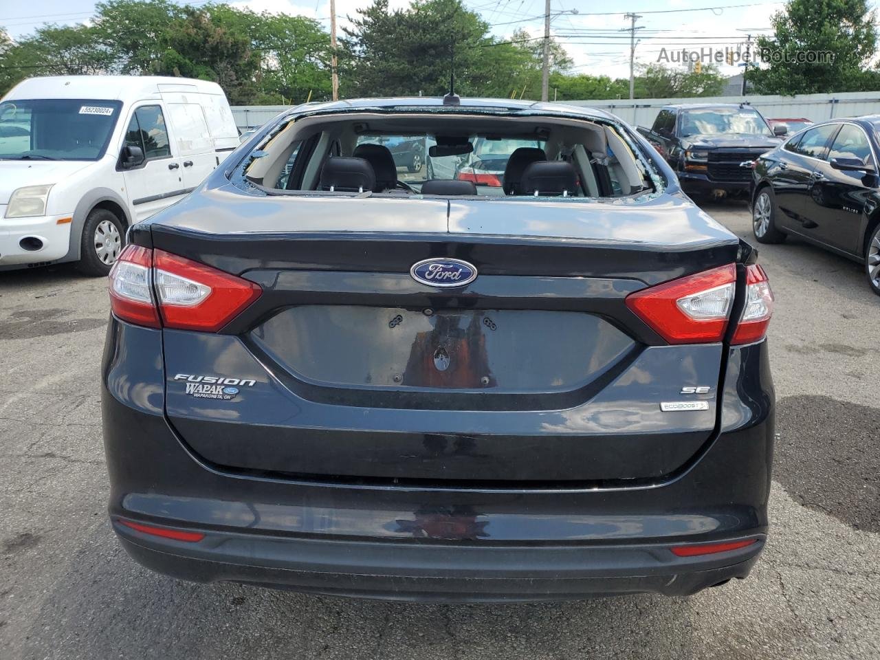 2014 Ford Fusion Se Черный vin: 3FA6P0HD0ER191834