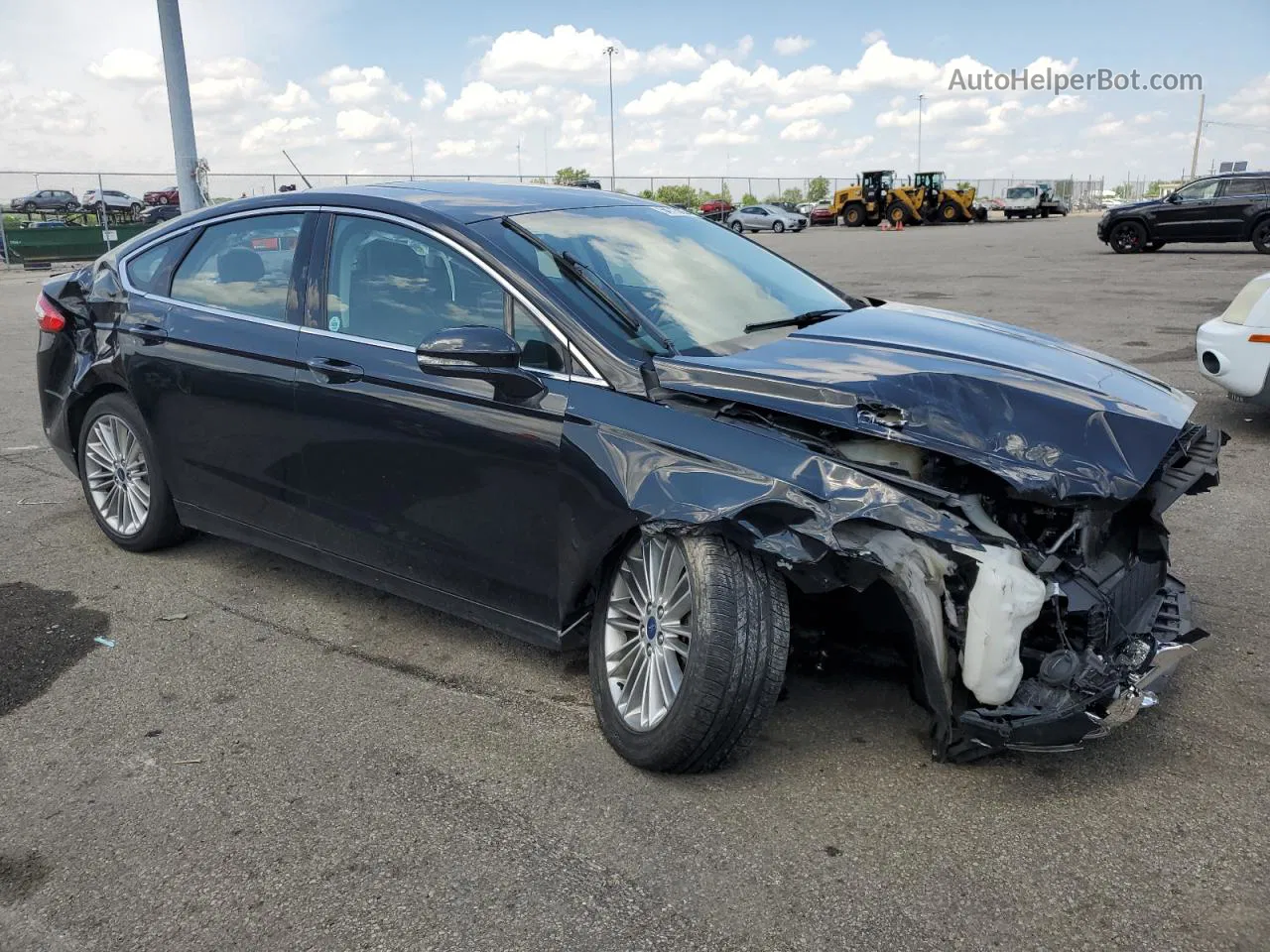 2014 Ford Fusion Se Черный vin: 3FA6P0HD0ER191834