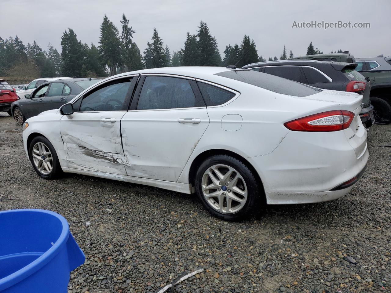 2015 Ford Fusion Se White vin: 3FA6P0HD0FR306644