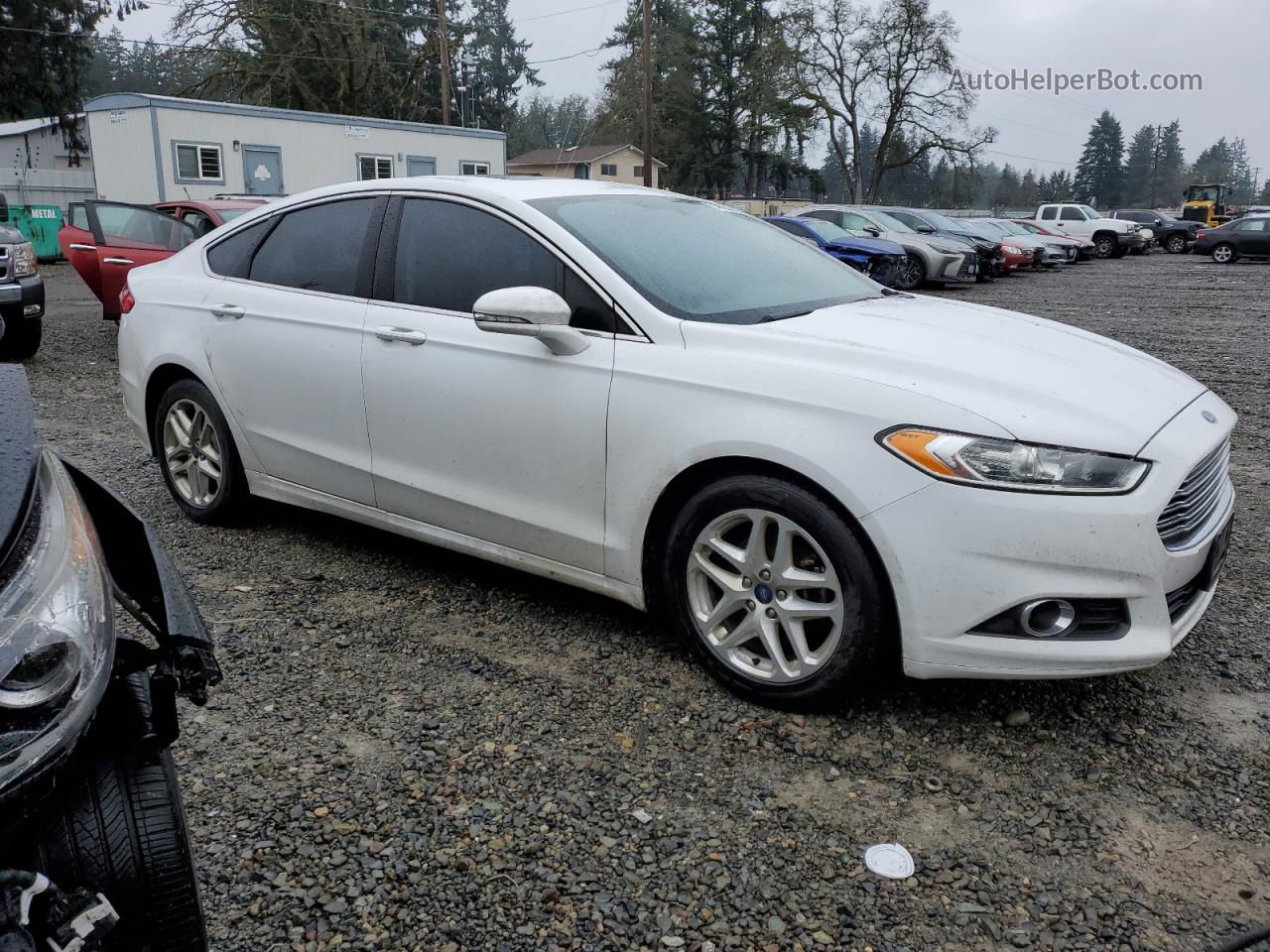 2015 Ford Fusion Se White vin: 3FA6P0HD0FR306644