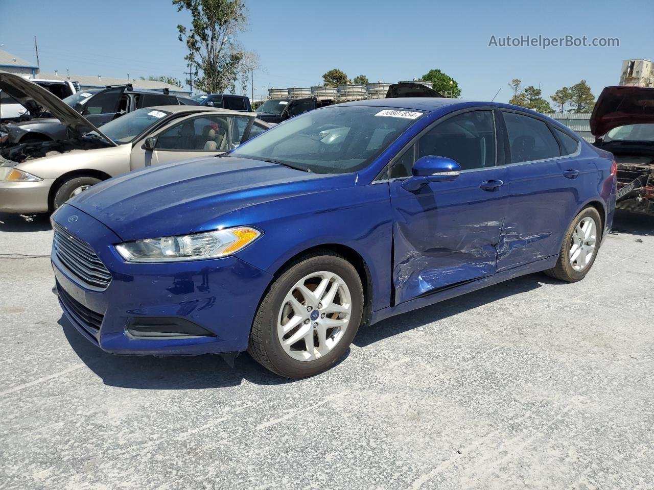 2016 Ford Fusion Se Blue vin: 3FA6P0HD0GR206254