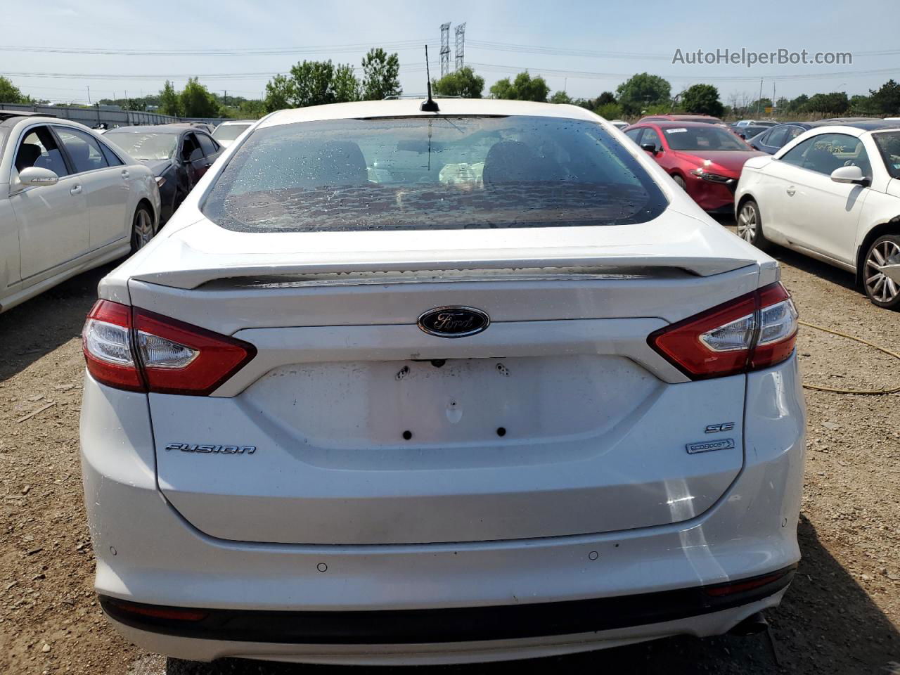 2016 Ford Fusion Se White vin: 3FA6P0HD0GR226049