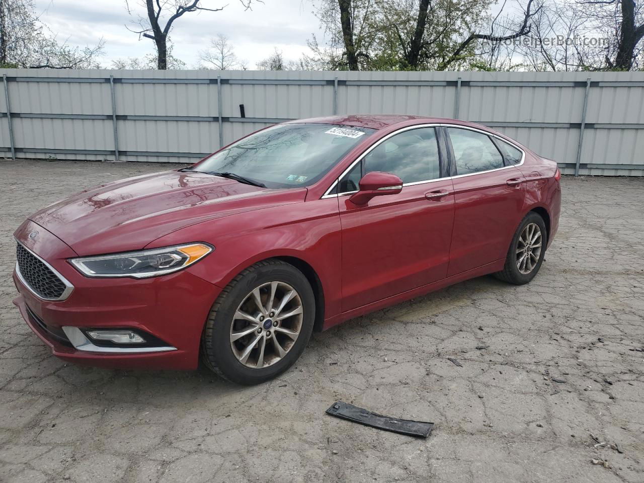 2017 Ford Fusion Se Бордовый vin: 3FA6P0HD0HR114711