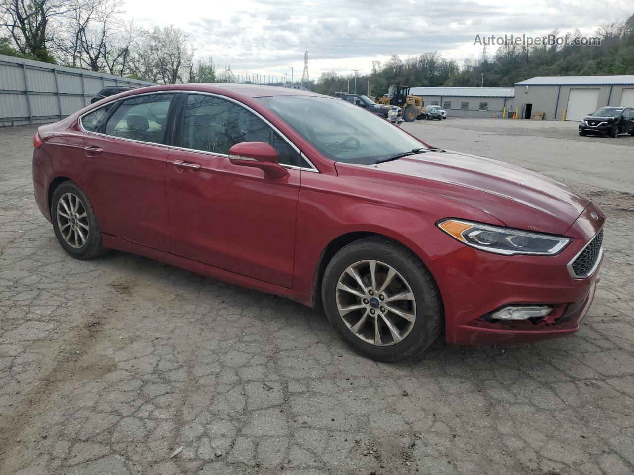 2017 Ford Fusion Se Burgundy vin: 3FA6P0HD0HR114711