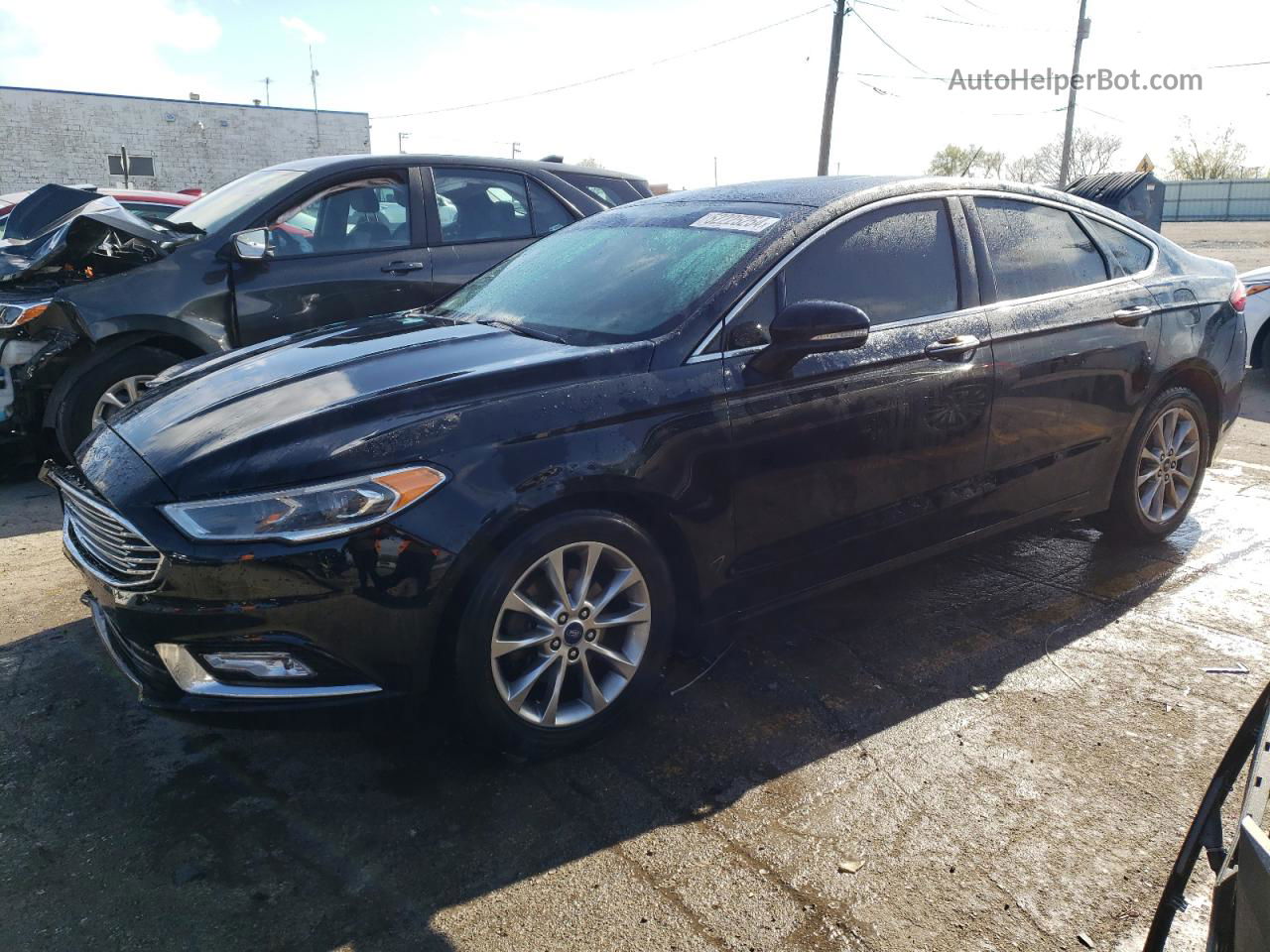 2017 Ford Fusion Se Black vin: 3FA6P0HD0HR116250