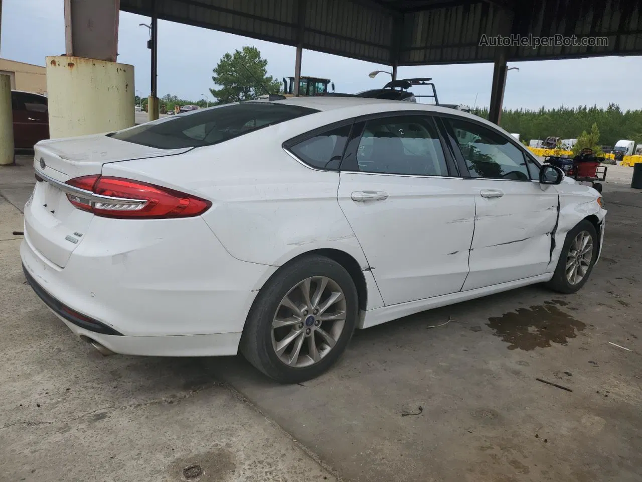 2017 Ford Fusion Se White vin: 3FA6P0HD0HR173628