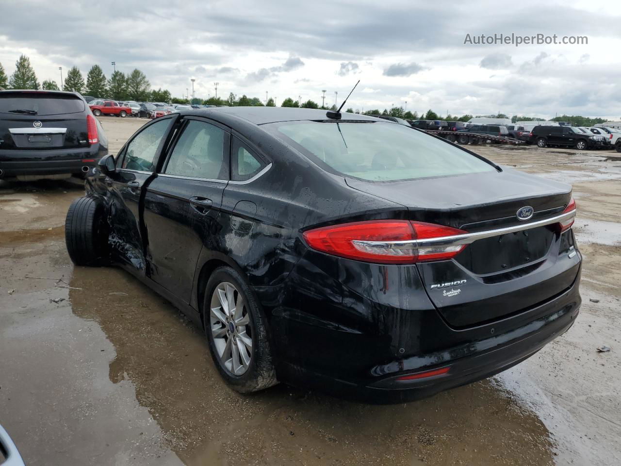 2017 Ford Fusion Se Black vin: 3FA6P0HD0HR179302