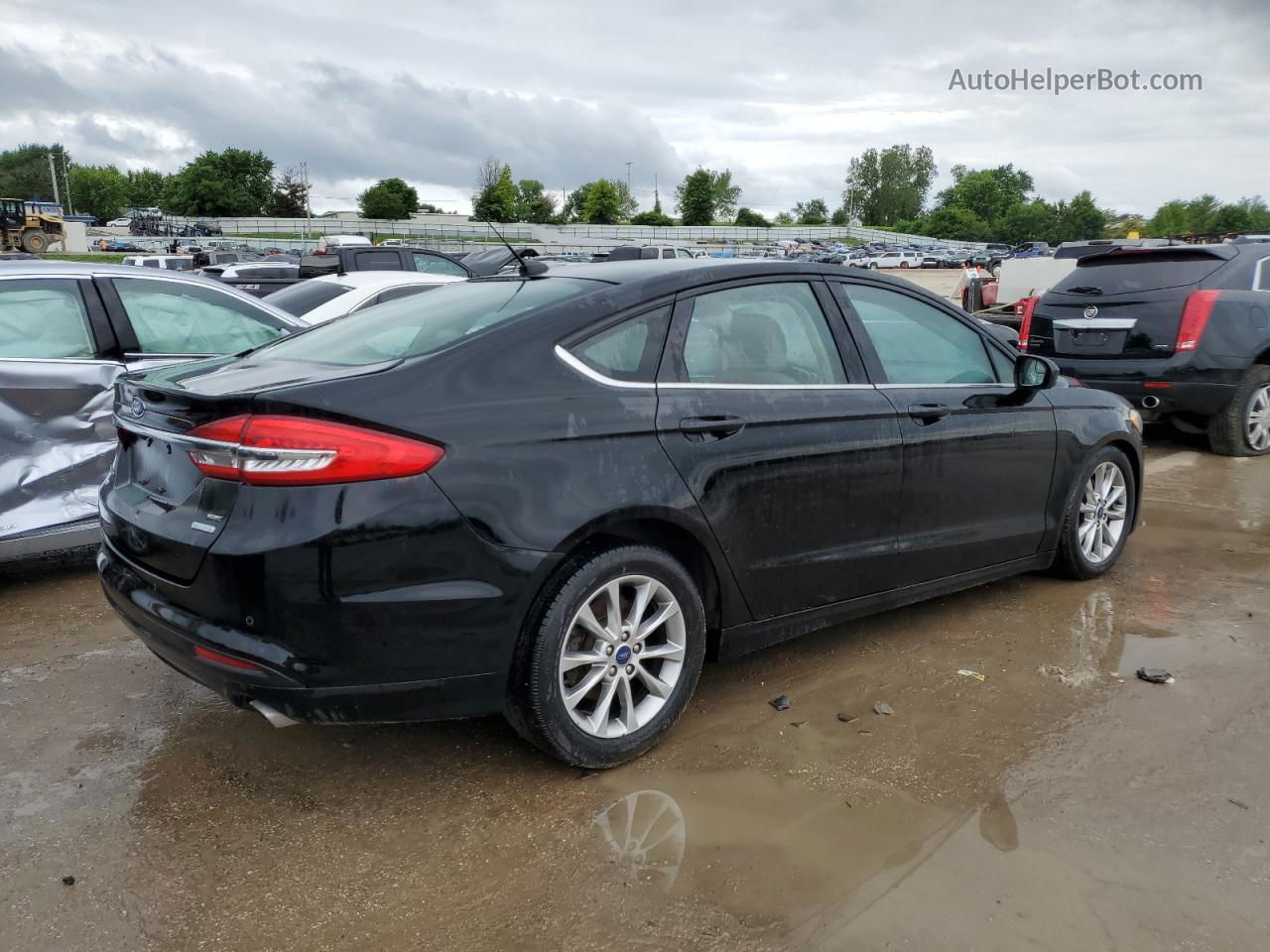 2017 Ford Fusion Se Black vin: 3FA6P0HD0HR179302