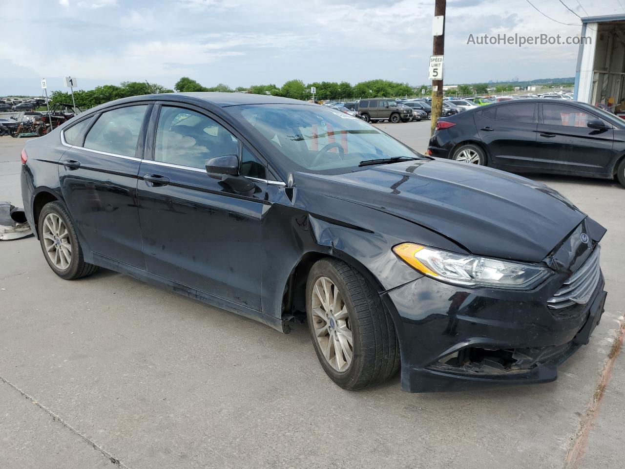 2017 Ford Fusion Se Black vin: 3FA6P0HD0HR264091