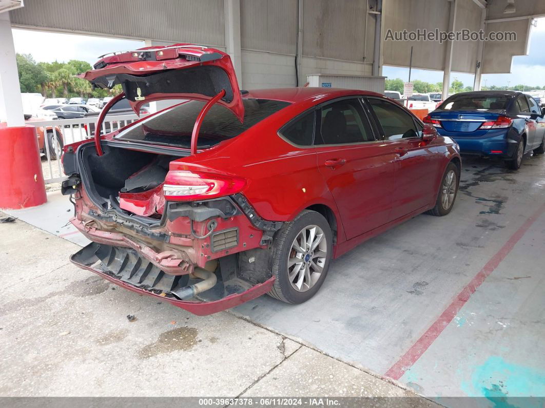 2017 Ford Fusion Se Red vin: 3FA6P0HD0HR271428