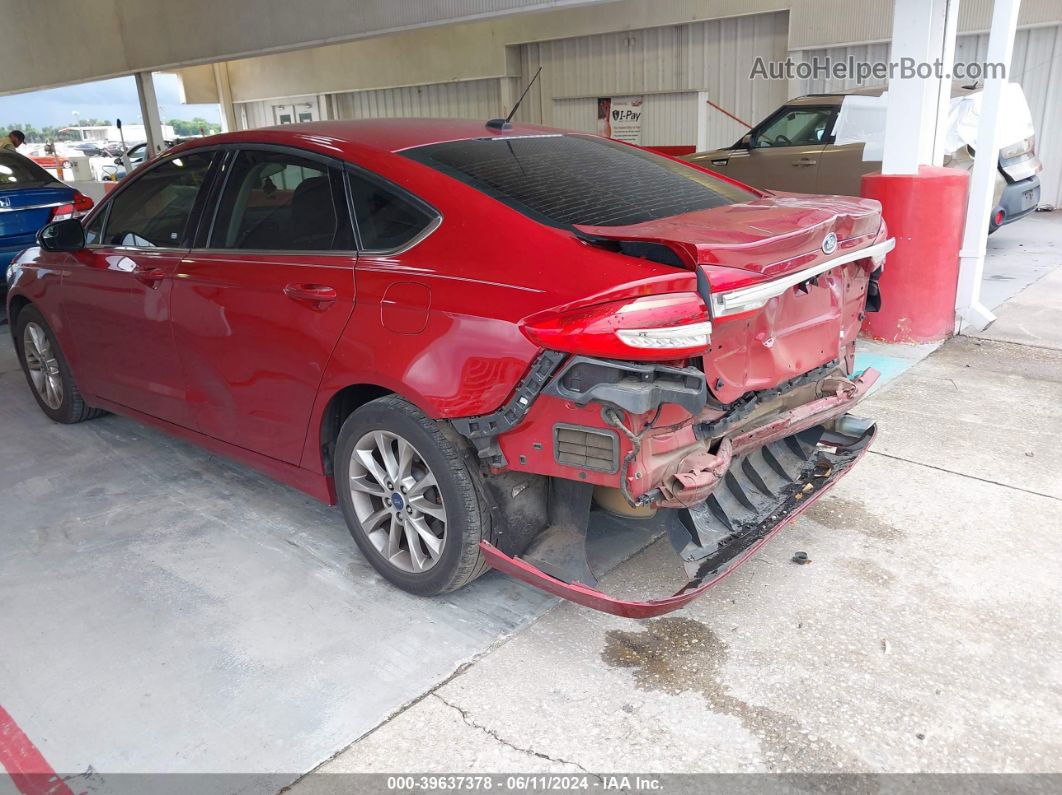 2017 Ford Fusion Se Red vin: 3FA6P0HD0HR271428