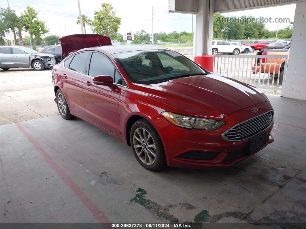 2017 Ford Fusion Se Red vin: 3FA6P0HD0HR271428