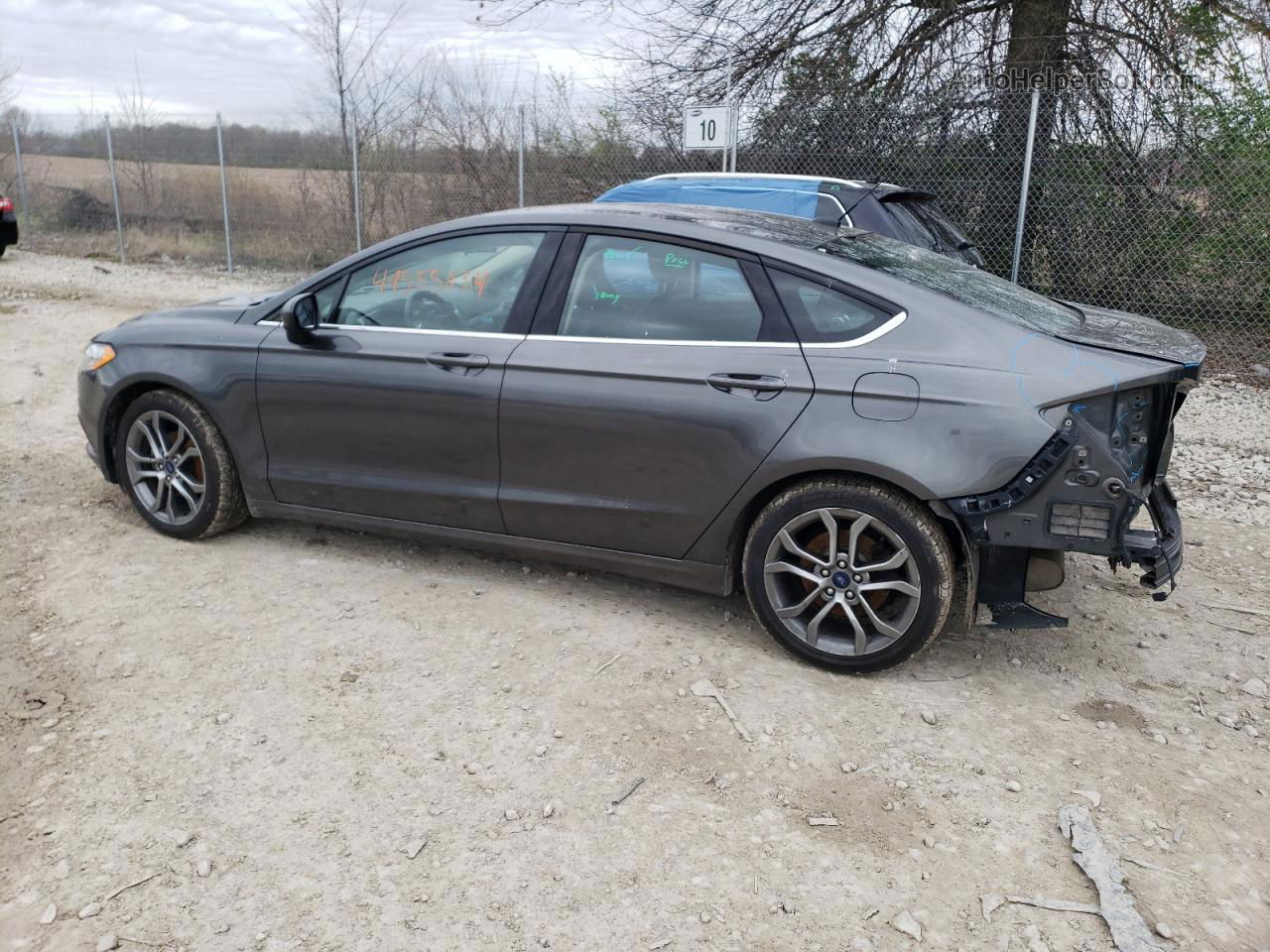 2017 Ford Fusion Se Gray vin: 3FA6P0HD0HR301396