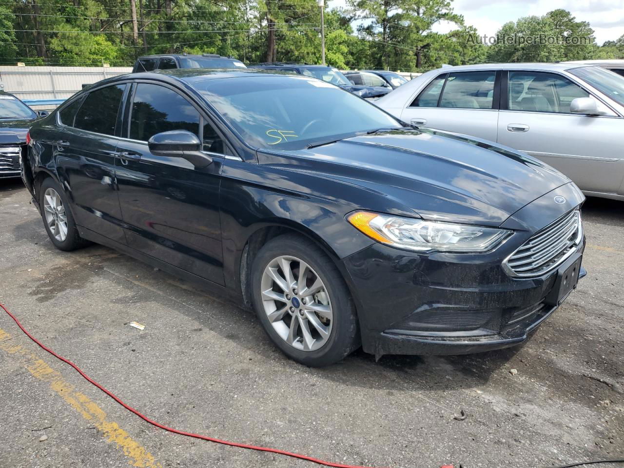 2017 Ford Fusion Se Black vin: 3FA6P0HD0HR348444