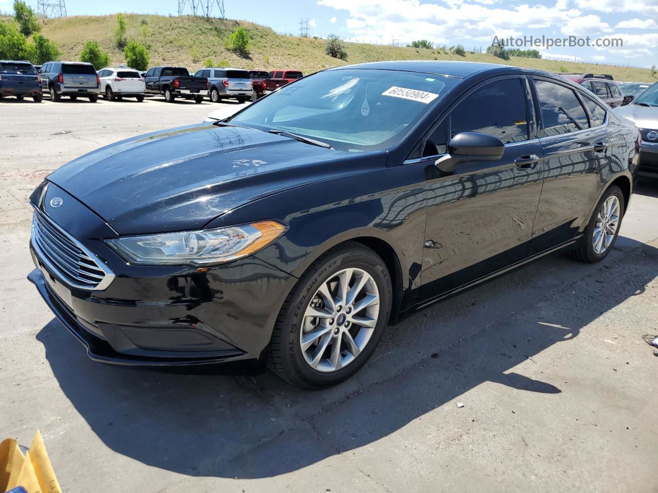 2017 Ford Fusion Se Black vin: 3FA6P0HD0HR367866