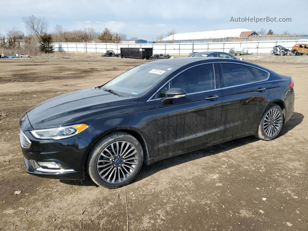 2017 Ford Fusion Se Черный vin: 3FA6P0HD0HR401630