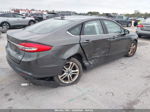 2018 Ford Fusion Se Gray vin: 3FA6P0HD0JR160240