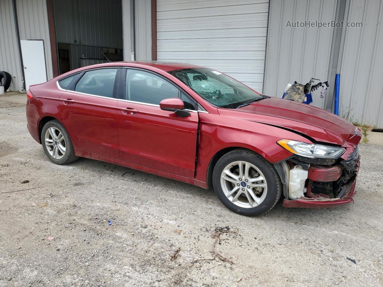 2018 Ford Fusion Se Red vin: 3FA6P0HD0JR164255