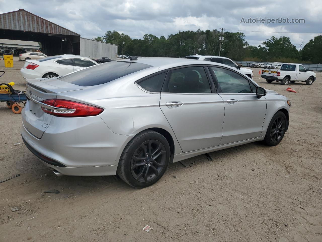 2018 Ford Fusion Se Silver vin: 3FA6P0HD0JR217424