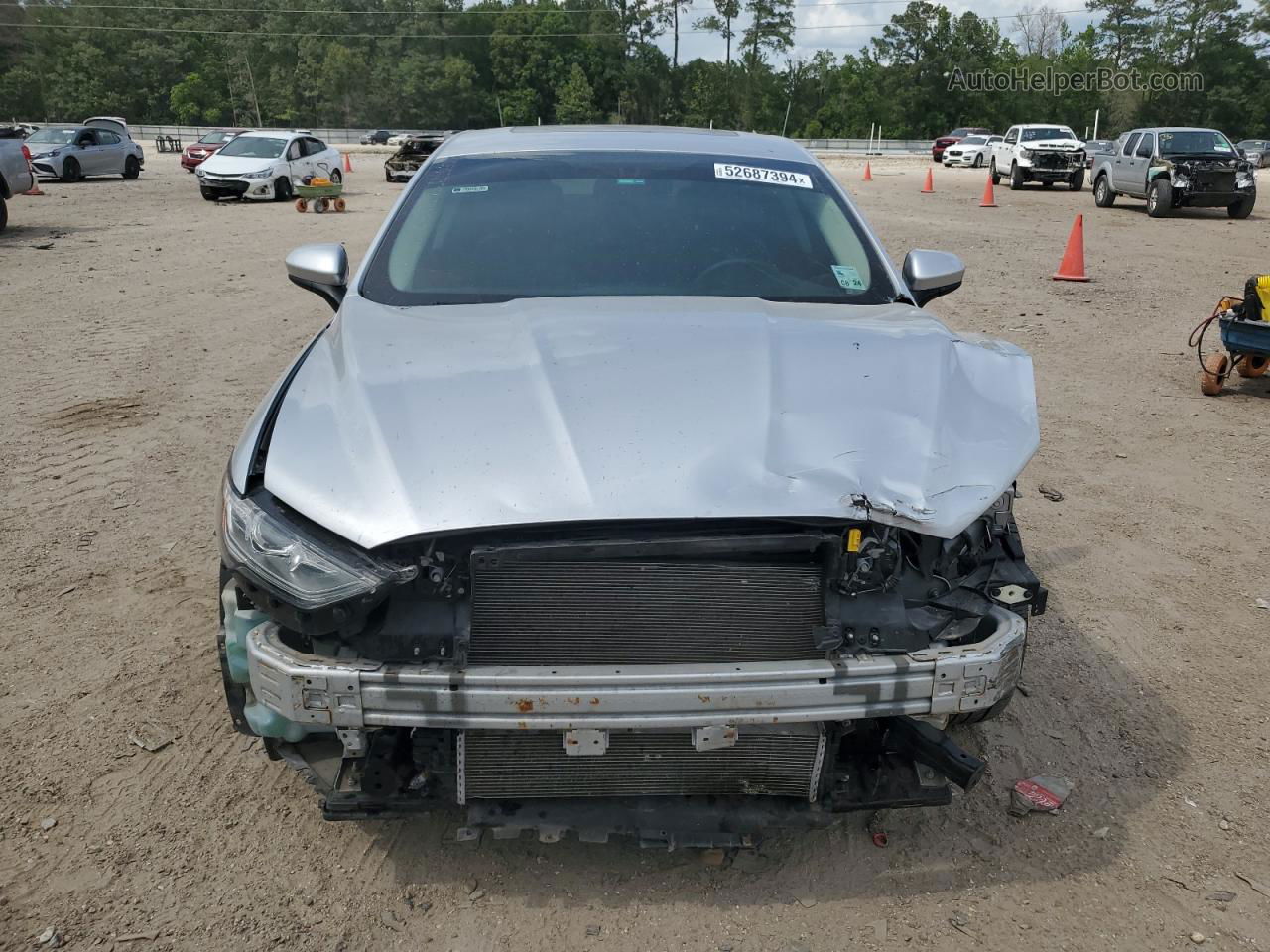 2018 Ford Fusion Se Silver vin: 3FA6P0HD0JR217424