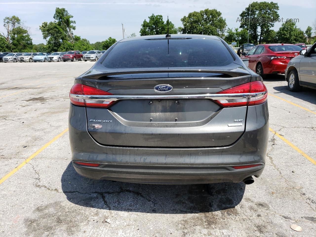 2018 Ford Fusion Se Серый vin: 3FA6P0HD0JR222994