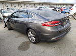 2018 Ford Fusion Se Gray vin: 3FA6P0HD0JR266199