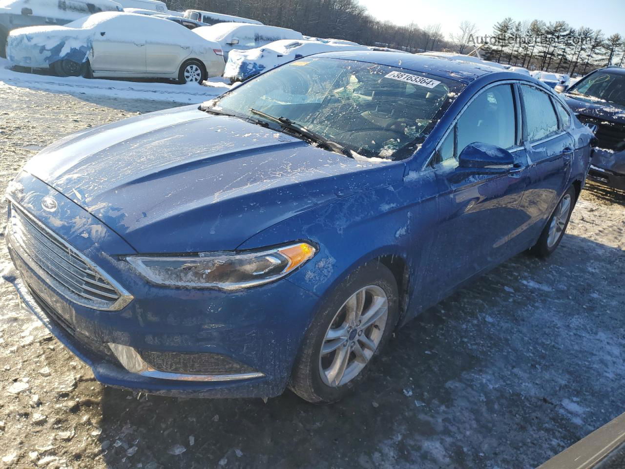 2018 Ford Fusion Se Blue vin: 3FA6P0HD0JR266218