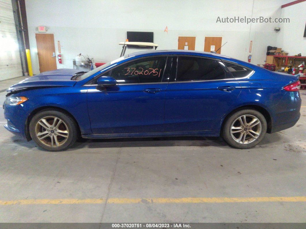 2018 Ford Fusion Se Синий vin: 3FA6P0HD0JR284654