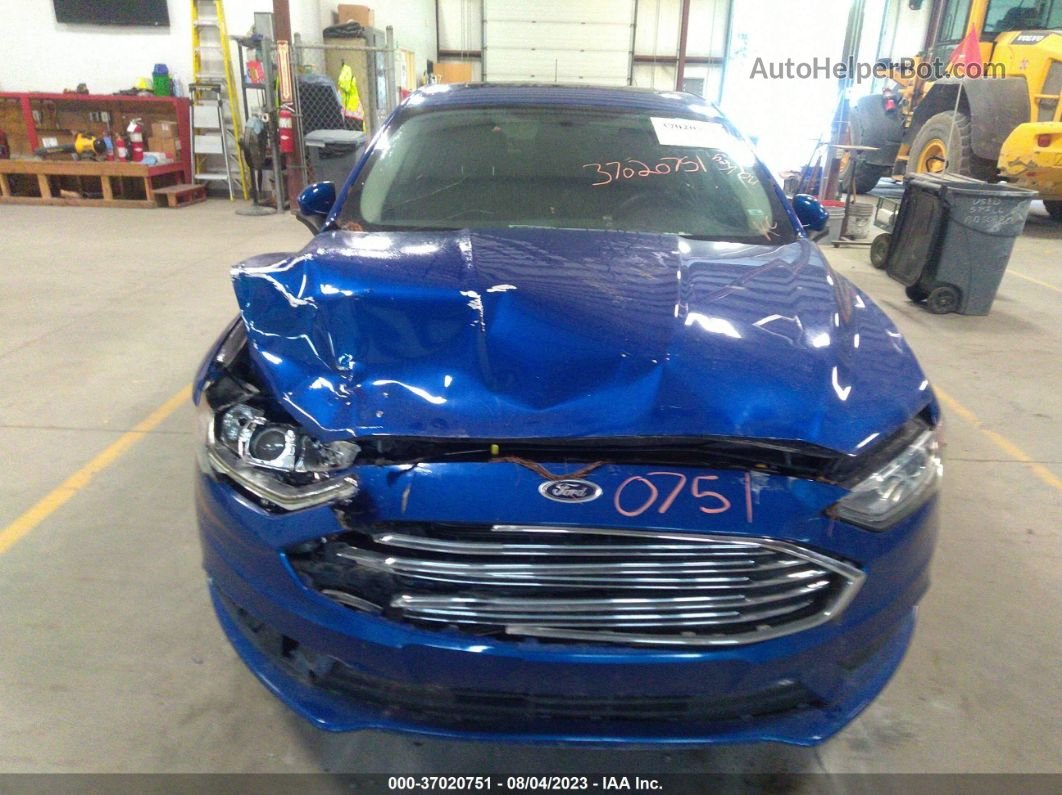 2018 Ford Fusion Se Синий vin: 3FA6P0HD0JR284654
