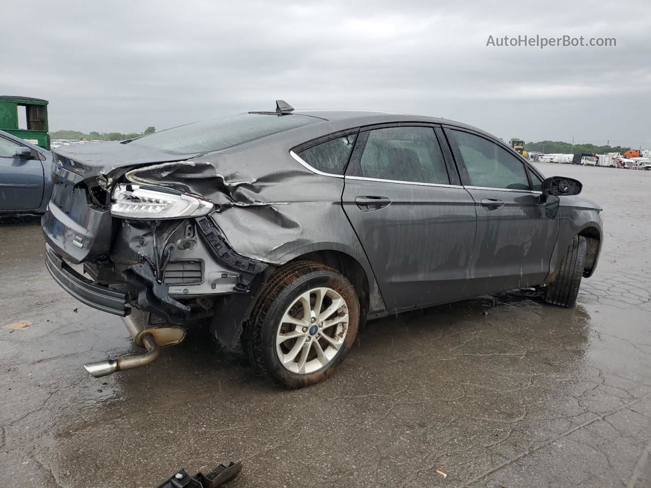 2019 Ford Fusion Se Gray vin: 3FA6P0HD0KR127420