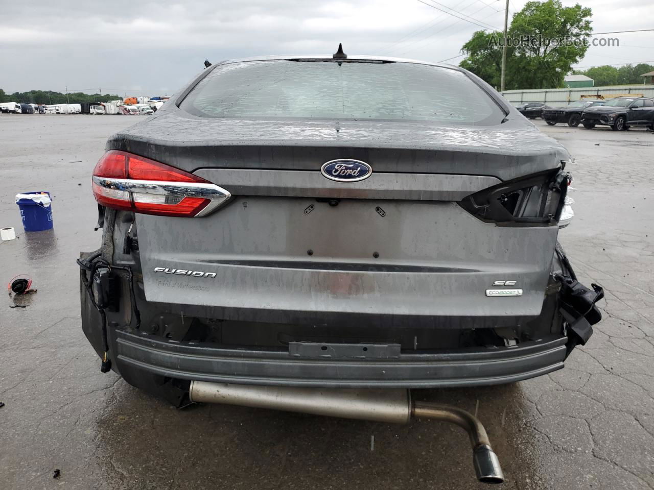 2019 Ford Fusion Se Gray vin: 3FA6P0HD0KR127420