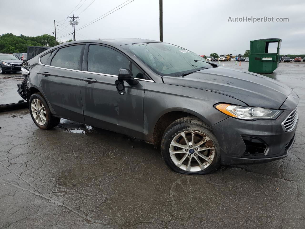 2019 Ford Fusion Se Gray vin: 3FA6P0HD0KR127420