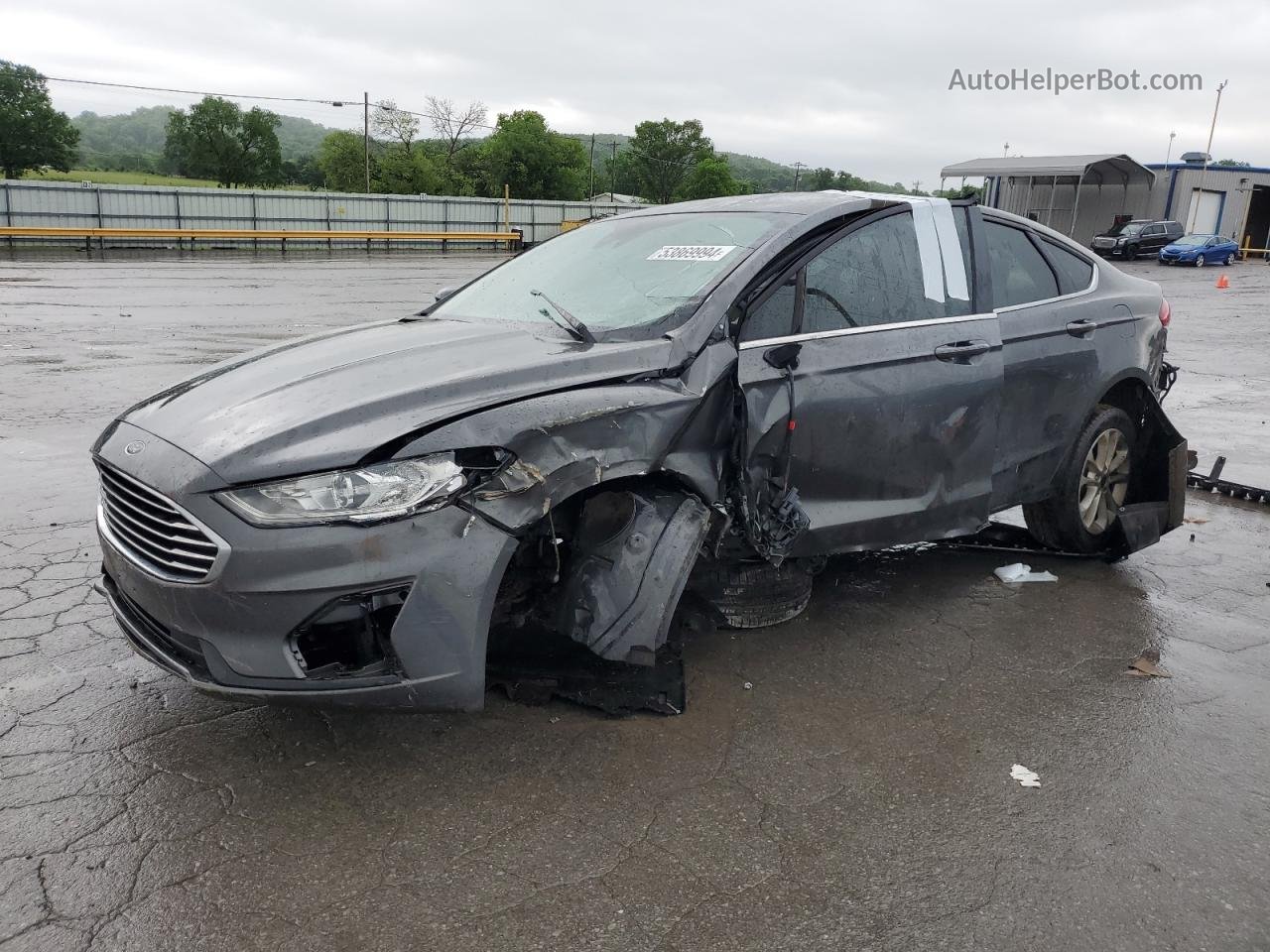 2019 Ford Fusion Se Gray vin: 3FA6P0HD0KR127420