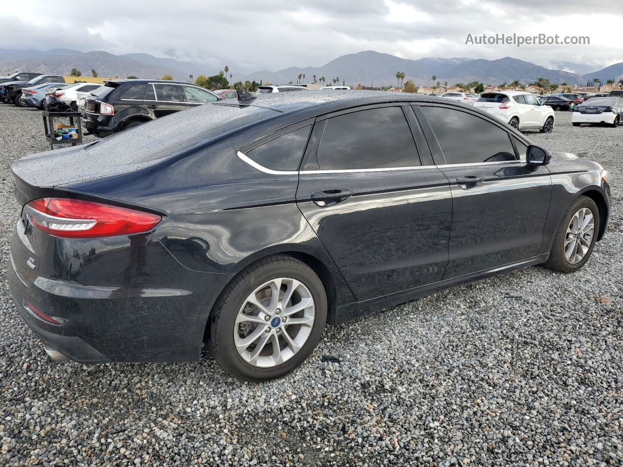 2019 Ford Fusion Se Black vin: 3FA6P0HD0KR134920