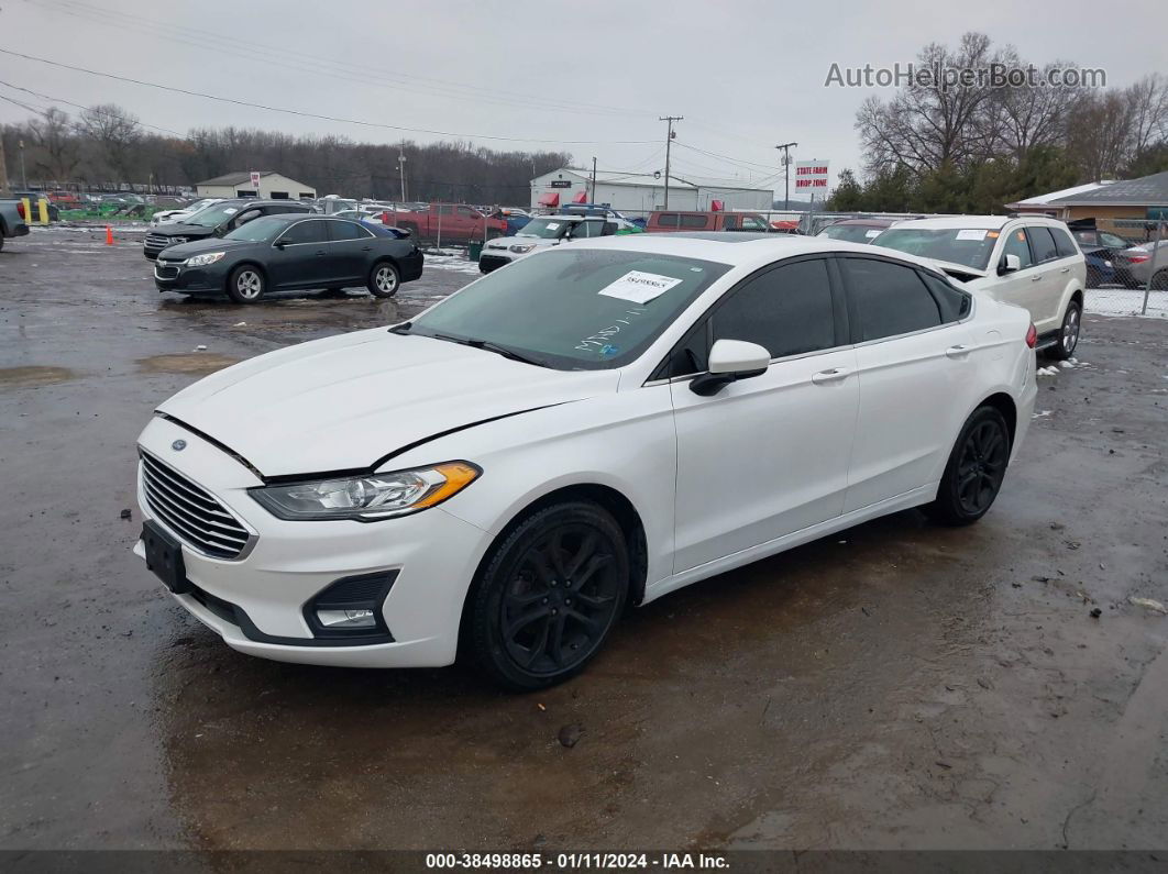 2019 Ford Fusion Se White vin: 3FA6P0HD0KR163785