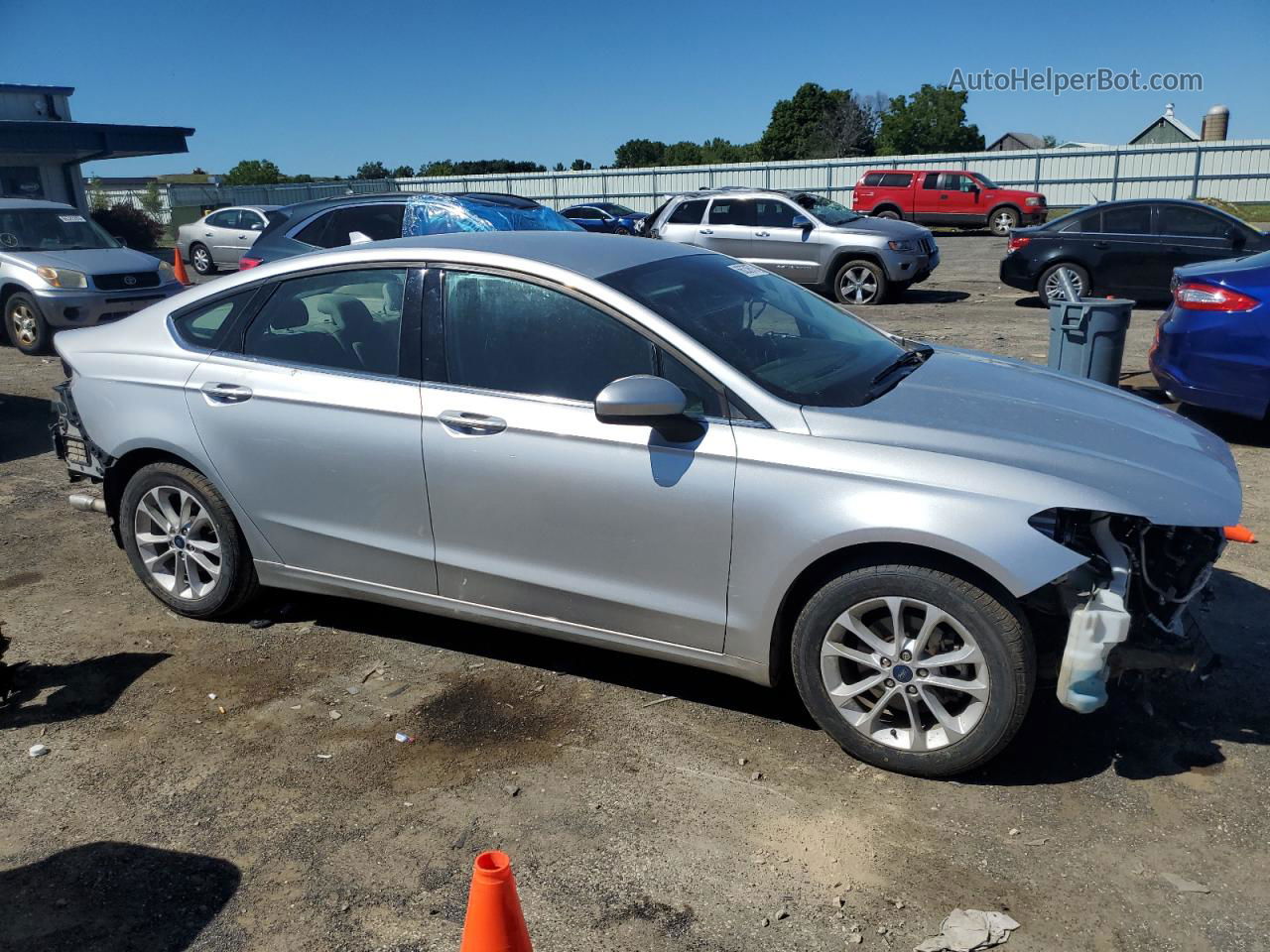 2019 Ford Fusion Se Silver vin: 3FA6P0HD0KR247931