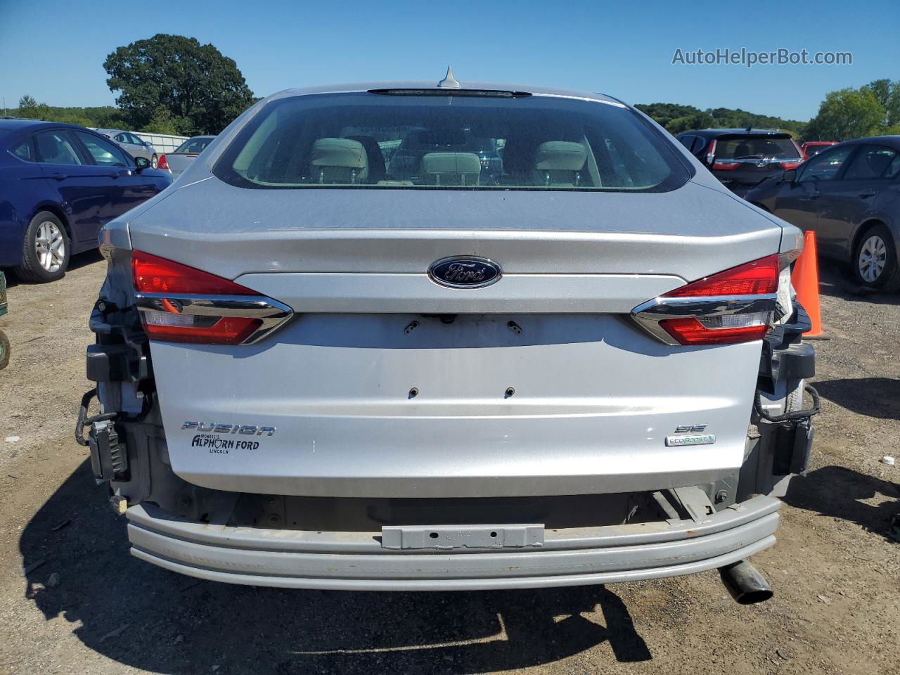 2019 Ford Fusion Se Silver vin: 3FA6P0HD0KR247931