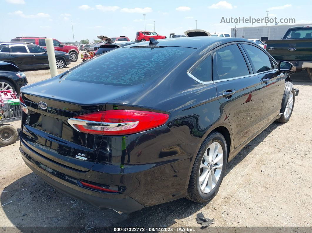 2019 Ford Fusion Se Black vin: 3FA6P0HD0KR268214