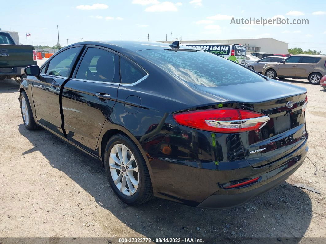 2019 Ford Fusion Se Black vin: 3FA6P0HD0KR268214