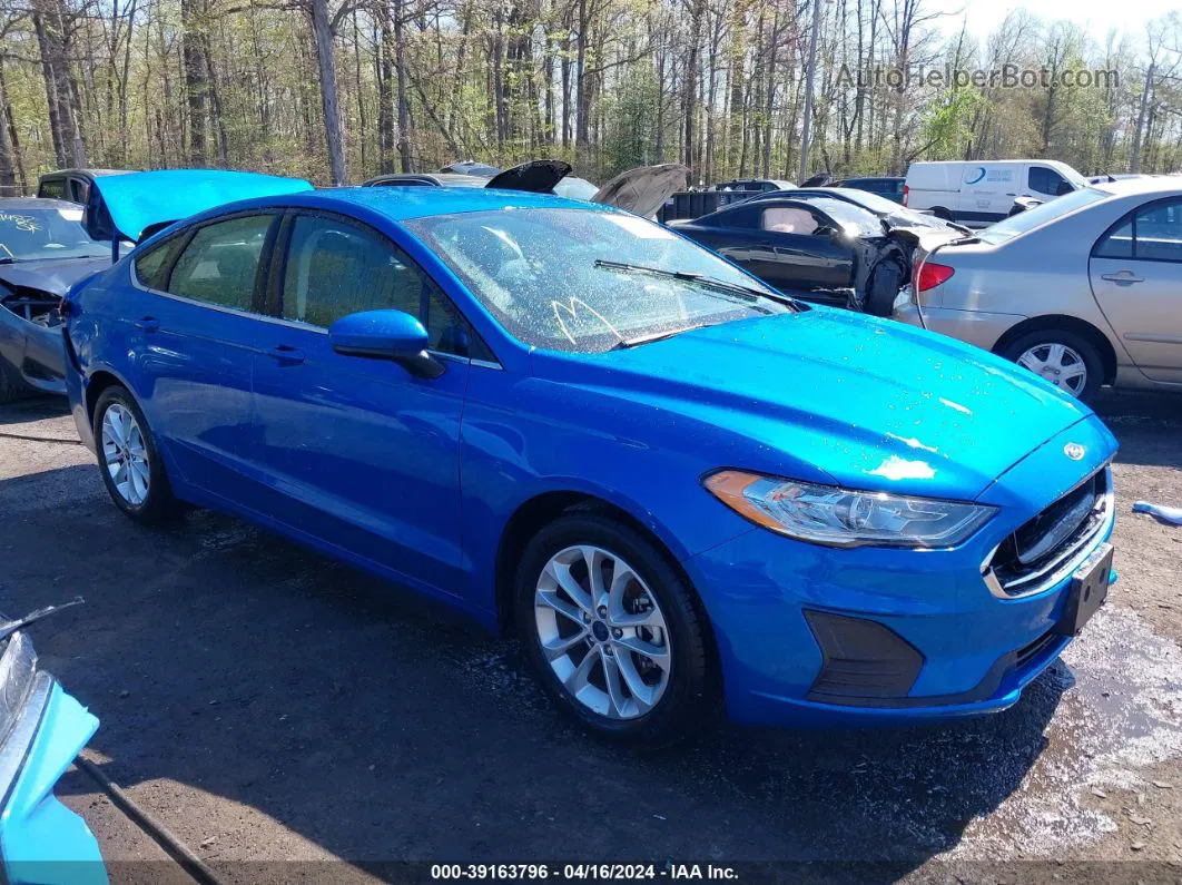 2019 Ford Fusion Se Blue vin: 3FA6P0HD0KR281061