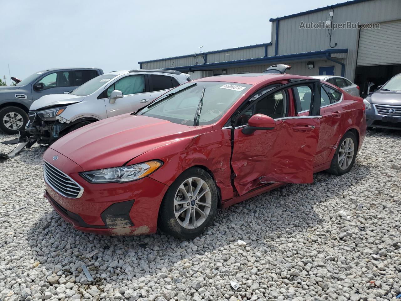 2020 Ford Fusion Se Red vin: 3FA6P0HD0LR109727