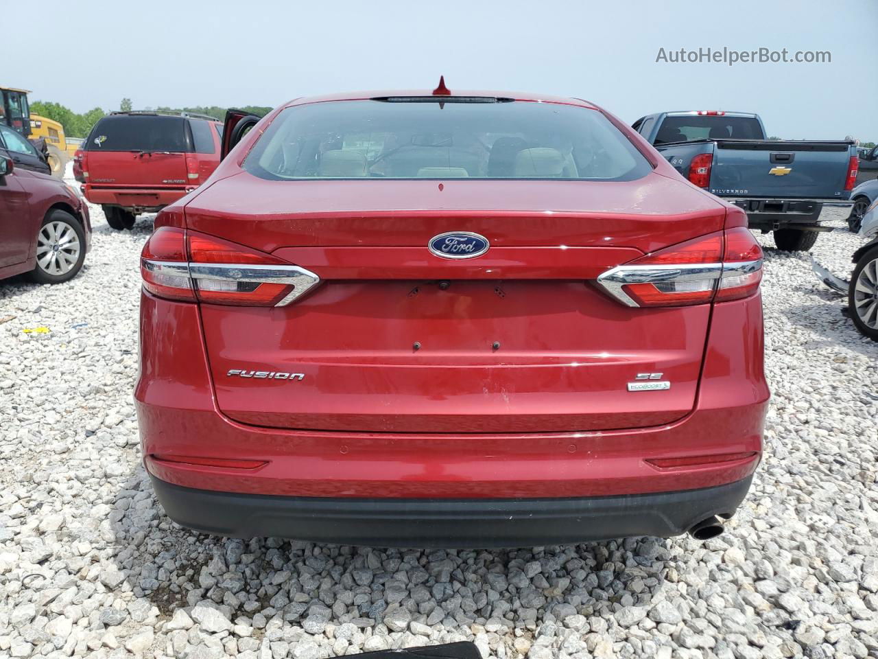 2020 Ford Fusion Se Red vin: 3FA6P0HD0LR109727