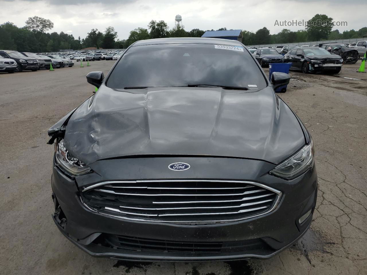 2020 Ford Fusion Se Gray vin: 3FA6P0HD0LR160659