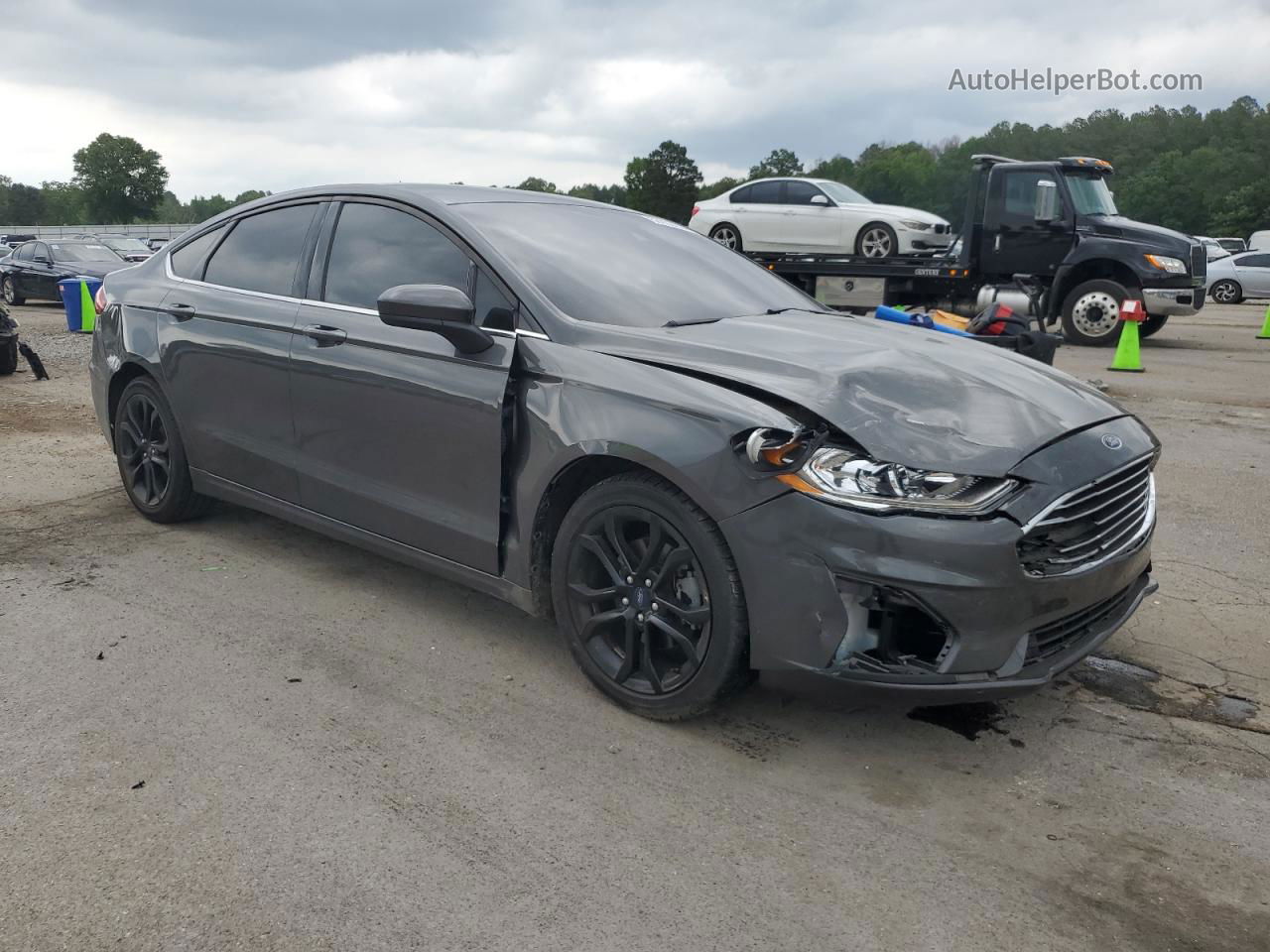 2020 Ford Fusion Se Gray vin: 3FA6P0HD0LR160659