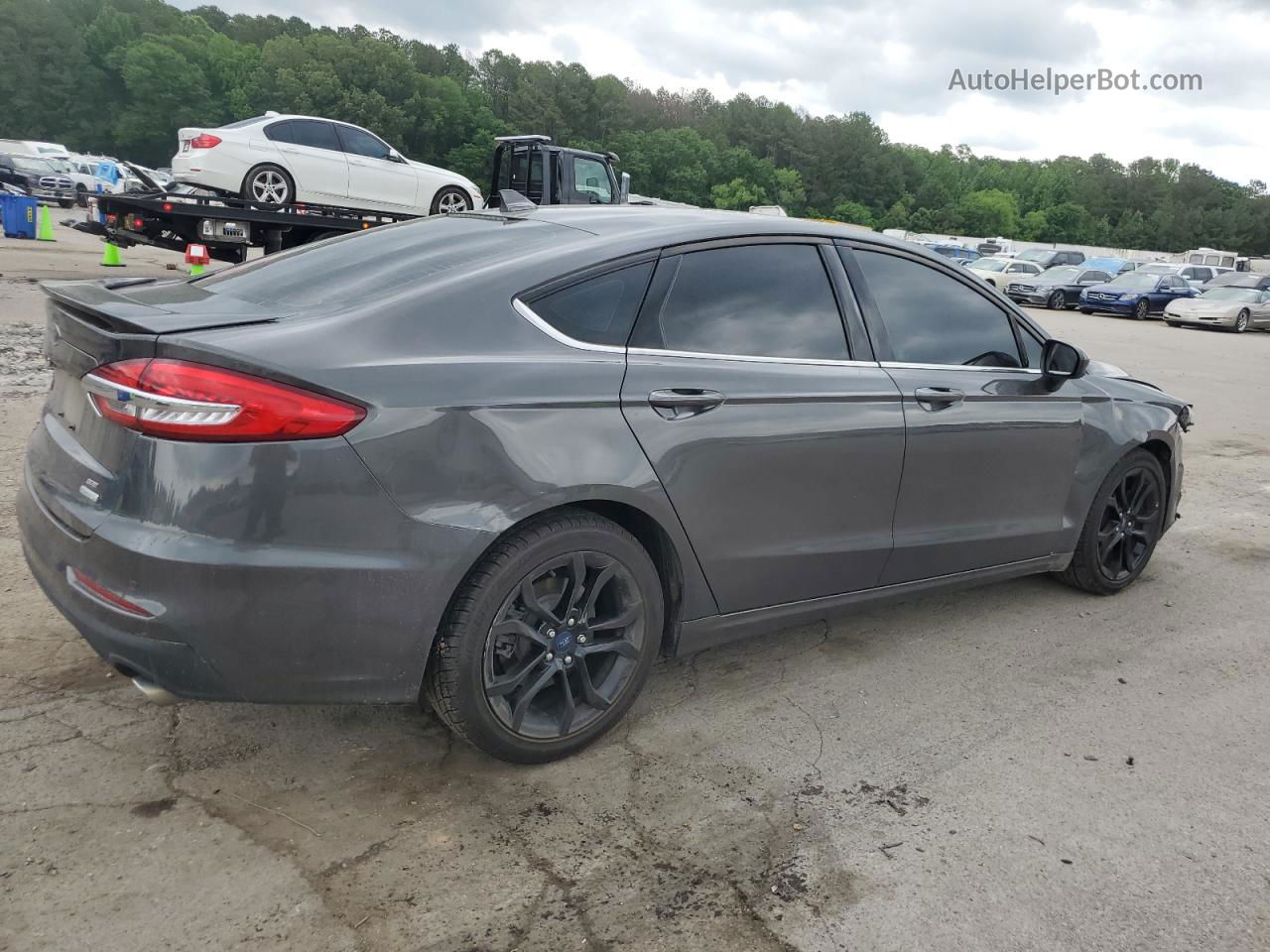 2020 Ford Fusion Se Gray vin: 3FA6P0HD0LR160659